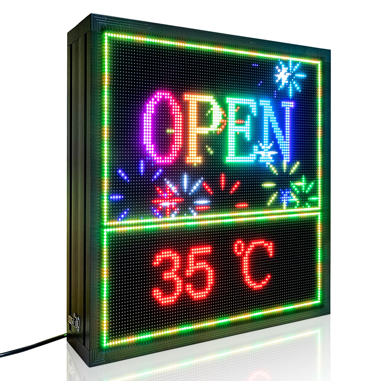 33 in Outdoor Programmable LED Signs Square Size Eye-Catching Led Banners Affordable Price Double-sided Message Board