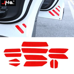 JHO Red Car Door Open Warning Reflective Sticker For Ford Explorer 2020 2021 Limited XLT Base Platinum Interior Accessories