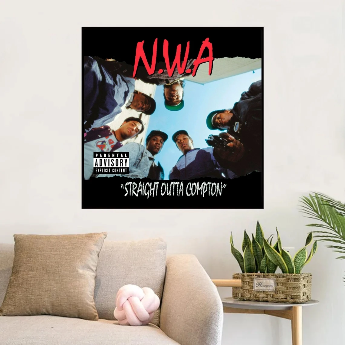 NWA Straight Outta Compton Music Album Poster Prints Art Canvas Painting Wall Living Room Home Decor (No Frame)