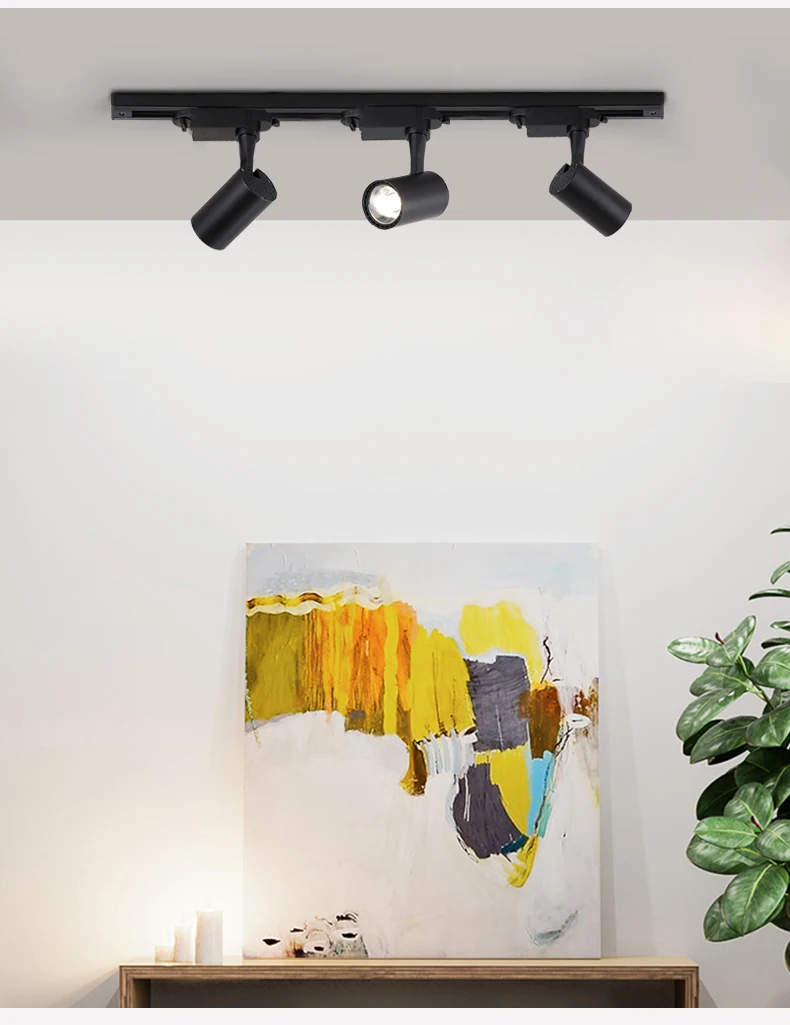Komplette Sets LED-Schienenstrahler 220V COB Spot LED-Schienenbeleuchtung für Innenräume Küche Wohnzimmer Schienenlampe Deko – Detail 13