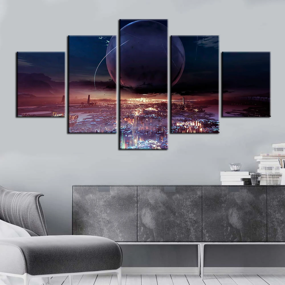 Video Game Scarlet Nexus Poster 5 Piece Canvas Wall Arts HD Character Prints Living Room Bedroom Picture Home Decor Painting