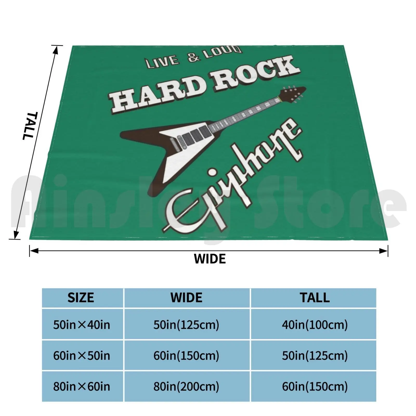 Hard Rock Live & Loud Blanket Fashion Custom Guitar Epiphone Music Song Hevimetal Star Dave Grohl Electric