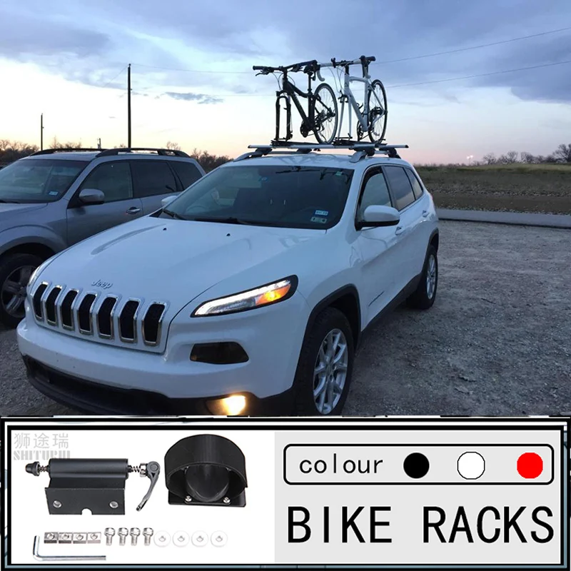 Bicycle Rack Roof-Top Suction Bike Car Rack Carrier Quick Installation for JEEP Cherokee Compass Grand Cherokee Renegade Wrangle