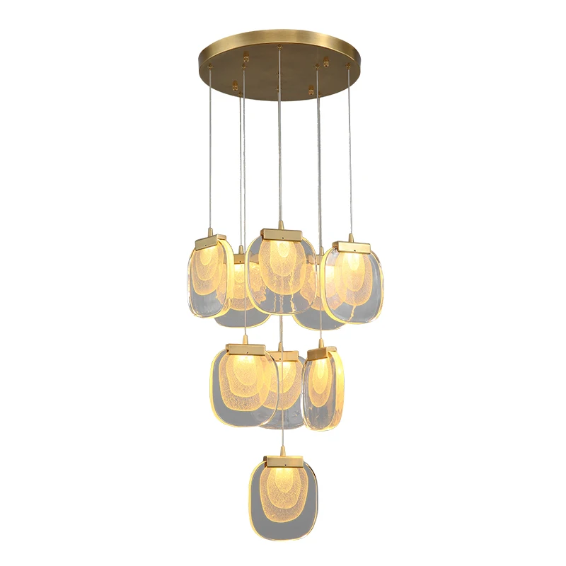 

New Crystal Pendant Lights Postmodern Light Living Room Bedroom Hanging Ceiling Lamps Aisle Corridor Villa Staircase Chandelier