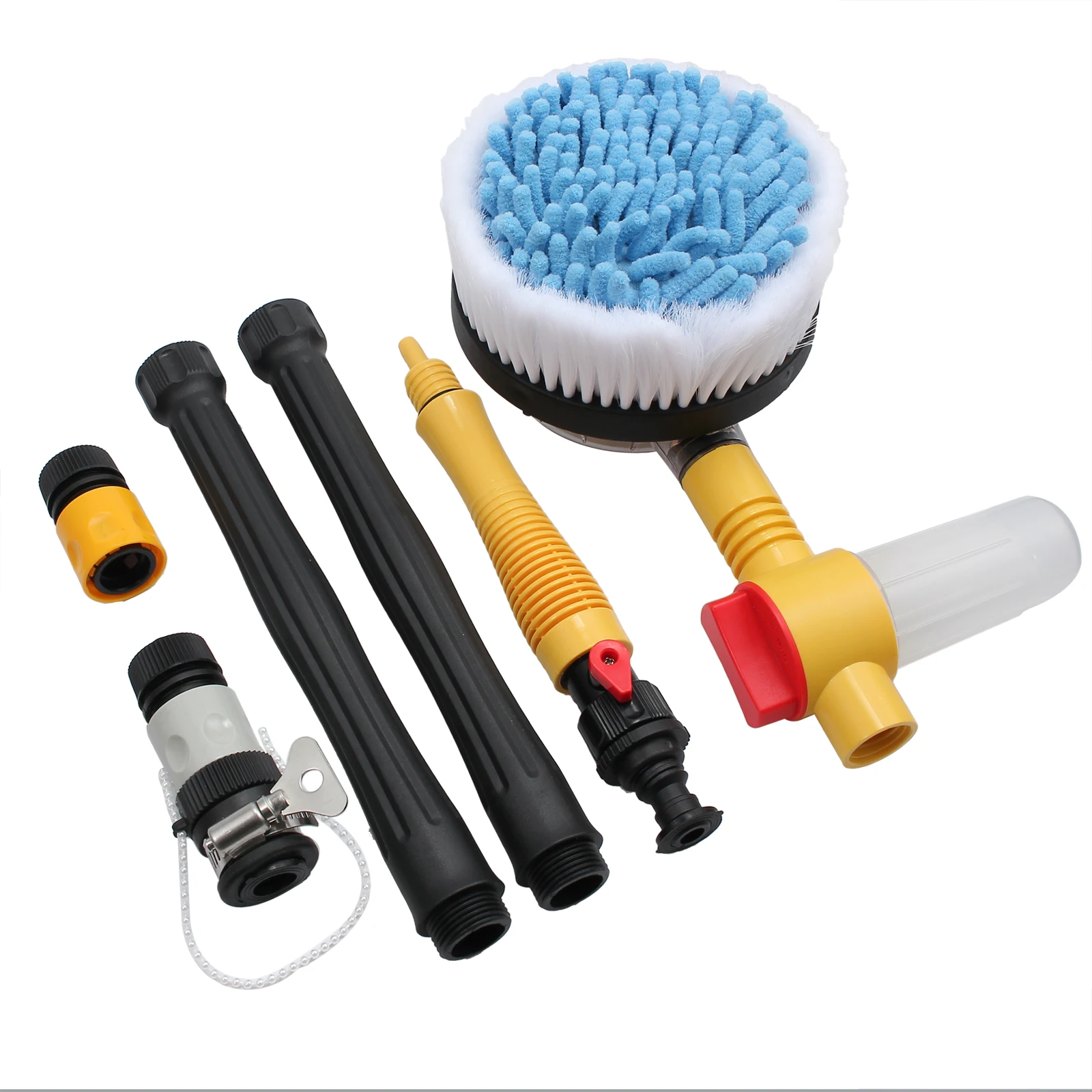 Colorlam Car Rotating Pole Vehicle Wash Washing Cleaning Brush Sponge Cleaner Hose 130BAR / 1885PSI pressure three levels brush