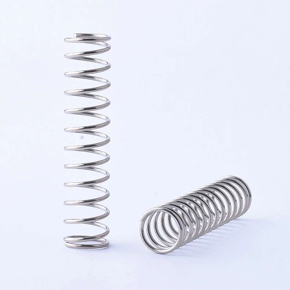 5pcs Wire Diameter 0.8mm 304 Stainless Steel Compression Springs Pressure Spring Length 60mm/70mm/80mm/90mm/100mm OD 6/8/10/12mm