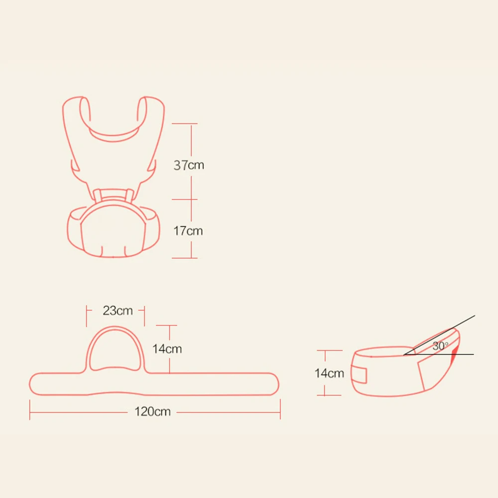 Ergonomic Baby Carrier Infant Adjustable Hipseat Sling Front Facing Travel Activity Gear Kangaroo Baby Wrap For 0-24 Months