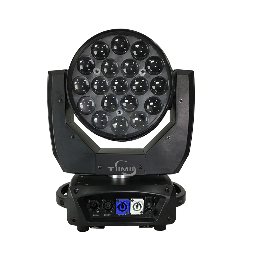 1~4pcs Cases Version with circle round function led zoom 19x15w wash moving head light new zoom wash moving stage lights dj