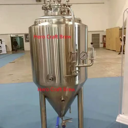 200L 300L 500L Beer Brew Fermentation Tank with Glycol Jacket Fermenter For Beer Brewing