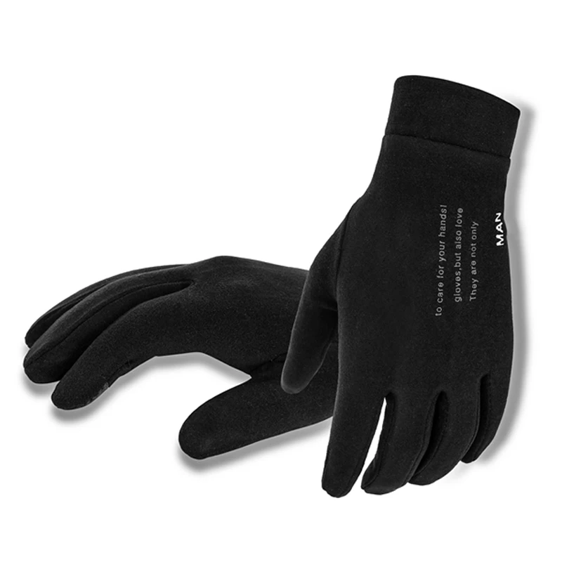 Gants en laine de lapin pour hommes, doux, élastique, écran tactile, doigt complet, chaud, cyclisme, conduite, Business, hiver