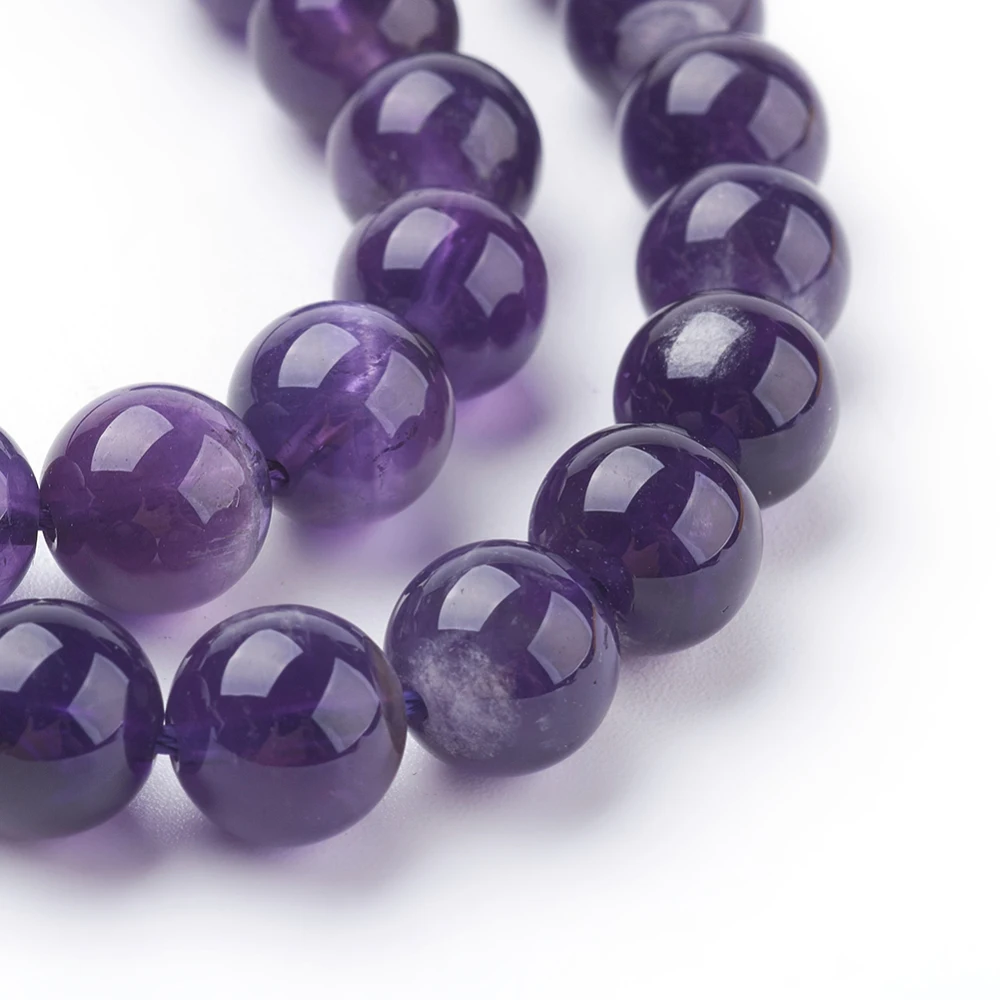 5 Strand Natural Amethyst Round Beads 4mm 6mm 8mm 10mm for jewelry making DIY Bracelet Necklace Earring  Decor Accessories