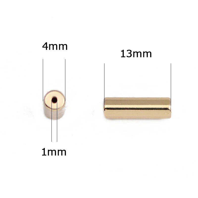 Long Cylinder Gold Color Natural Hematite Stone Loose Spacer Beads 13x4mm Jewelry Accessories Wholesale Diy bracelet Findings