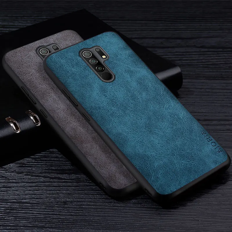 Premium PU Leathe Phone Case for Xiaomi Redmi 9 8 7 6 9A 8A 7A 6A Scratch-Resistant Solid Color Cover for Xiaomi Redmi 9C Case