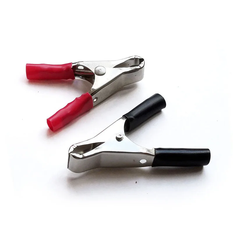 

10 pcs/lot 10A Iron 50mm Alligator Clips Plastic PVC Iron Electrical Clamp for Testing Probe Meter Crocodile Clip