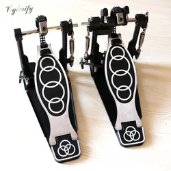 Double Drum Set for Percussion Drummer Instrument, Double Bass Drum Pedal, Beater Drum, Dual Foot Kick