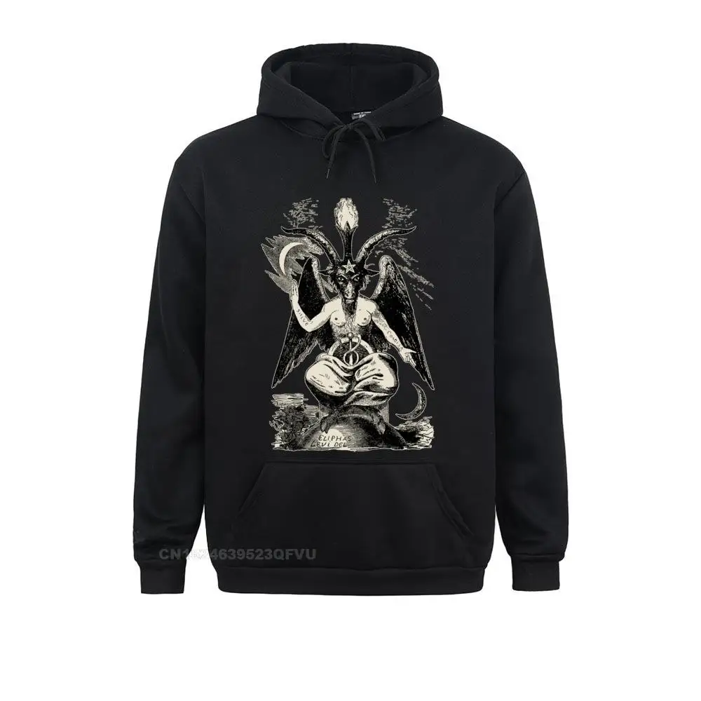 Uomo uomo Baphomet felpa con cappuccio Pullover Vintage Camiseta Devil Lucifer Demon Teufel Pullover felpa con cappuccio Harajuku Harajuku grafica