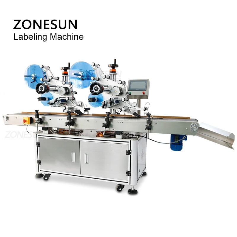 ZONESUN Automatic Labeling Machine Intelligent Control With Detection Function Flat Surface Square Bottle Automatic Labeler