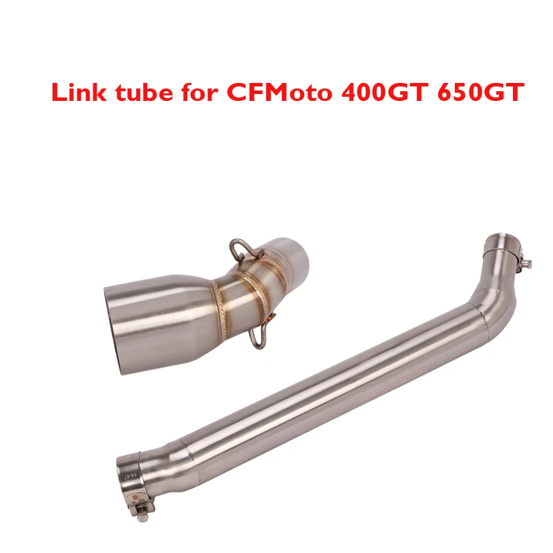 

For CFMoto 400GT 650GT Motorcycle Exhaust Tip Middle Mid Link Tube Connection Link Tube Pipe Slip on Tube