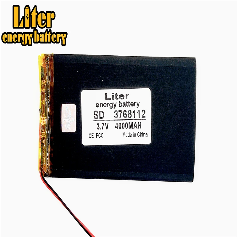 Size 3768112  3.7v 4000mah Lithium Polymer Battery With Board For Pda Tablet Pcs Digital Products