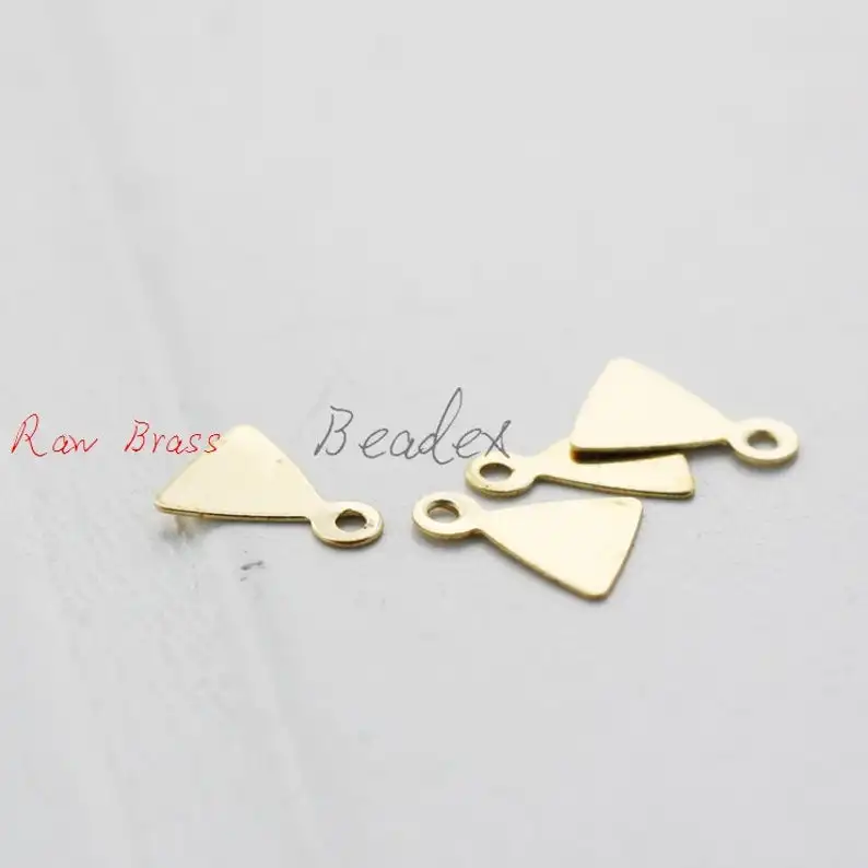 200 Pieces Raw Brass Charm - Triangle 8.5x6mm (1873C)