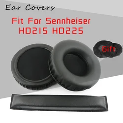 Earpads For Sennheiser HD215 HD225 Headphone Headband Replacement Headset Ear Pad PU Leather Sponge Foam