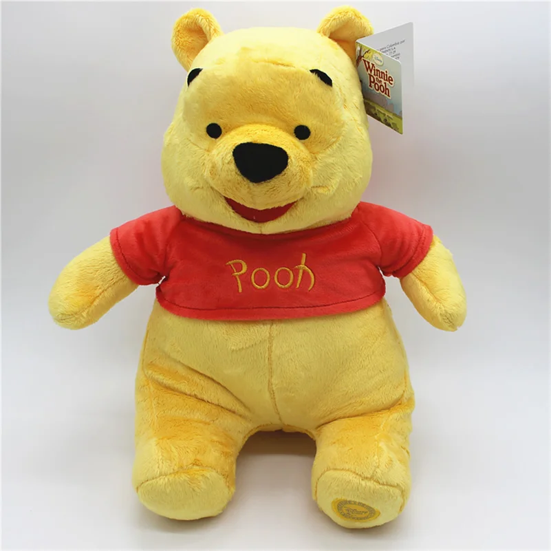 Miniso disney 40cm original winnie the pooh urso brinquedo de pelúcia animal recheado macio boneca brinquedos para crianças presente