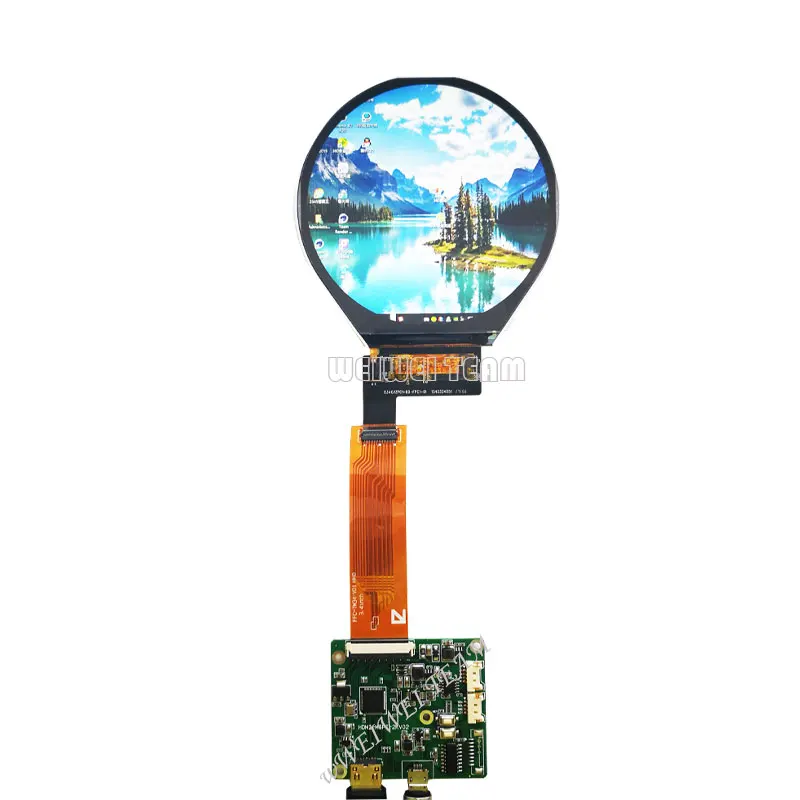 

3.4 Inch Round Circular LCD Display 800x800 IPS Screen To Mipi Controller Board For Industrial LCD Smart Home Monitor