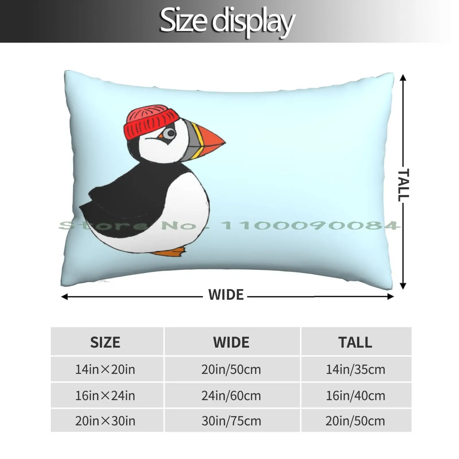 Jaunty Puffin Pillow Case 20x30 50*75 Sofa Bedroom Welsh Flag Face Mask Welsh Face Mask Patriotic Face Mask Country Face Mask