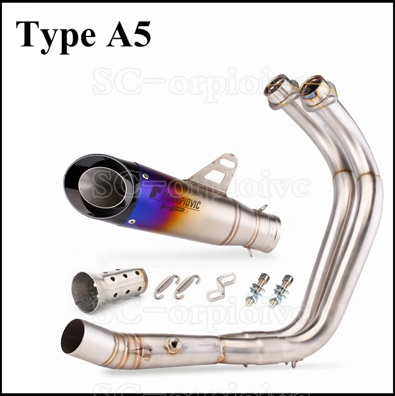 Voor Yamaha MT-07 FZ-07 Motorcross Uitlaat Voor Pijp Motorfiets Uitlaat Systeem Gemodificeerde Escape Moto Racing Yzf MT07 FZ07 Tracer