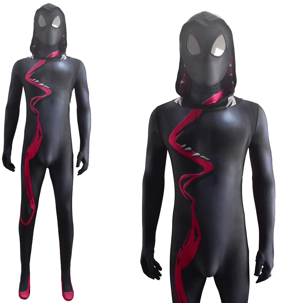 GWENOM Spider Hooded Cosplay Costume Superhero Zentai Bodysuits Costume Cosplay Spandex Halloween Costume GWENOM Women Girls