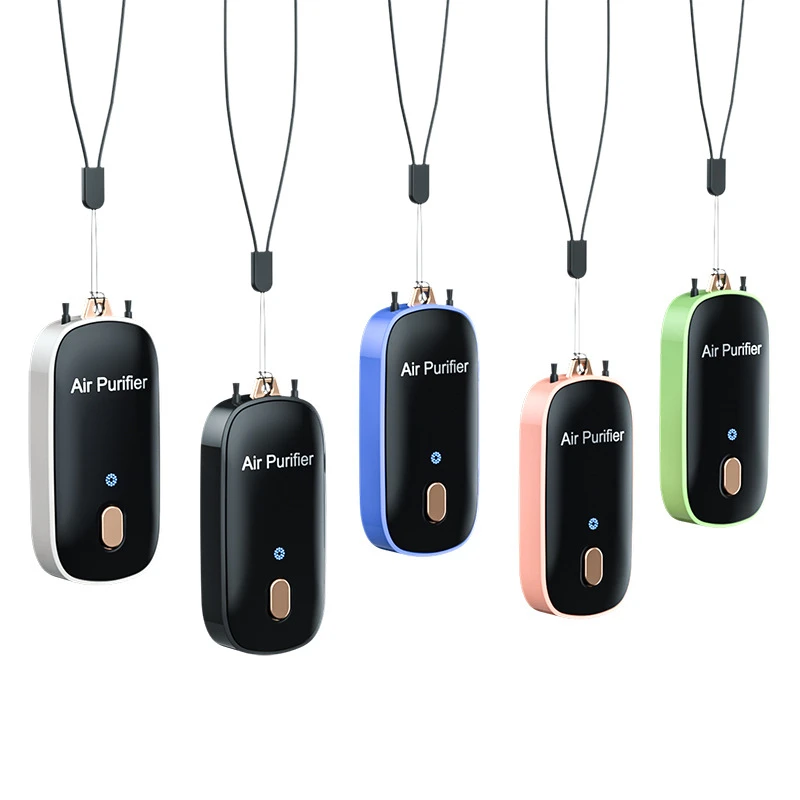 Wearable Necklace Air Purifier Rechargable Ionizer Ozone Generator Negative Ion Remove Formaldehyde Smoke Car Mini Air Cleaner