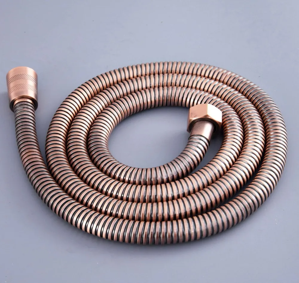 Brushed Nickel 150cm G1/2 Shower Hose Bathroom Accessories Brass Flexible Hose bath contect hand shower Nzh03