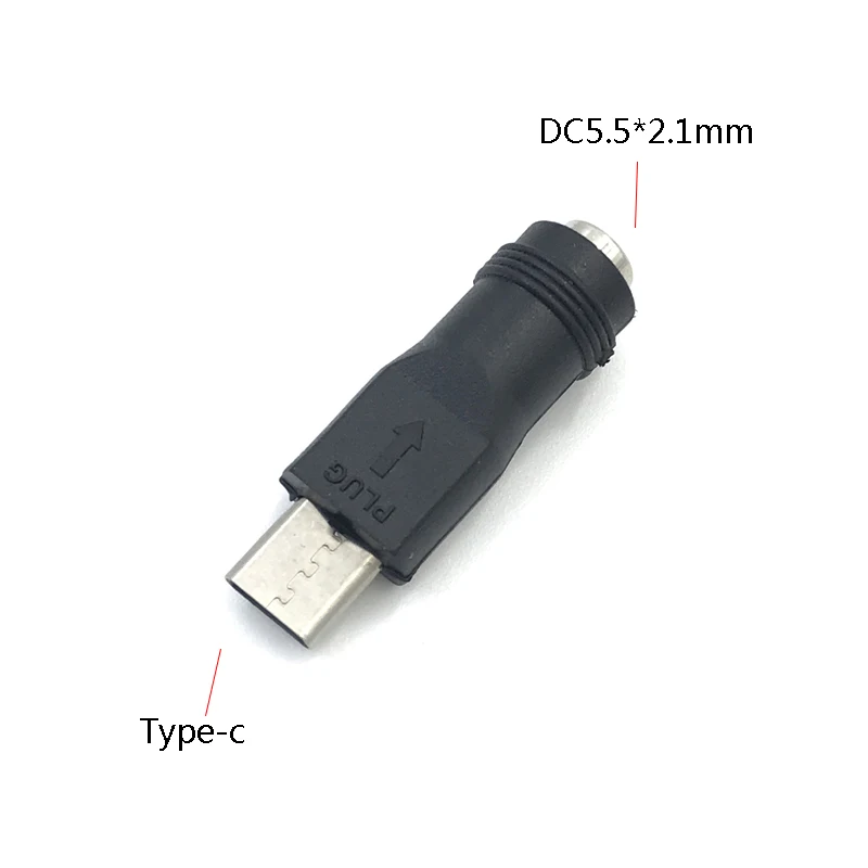 1 قطعة DC5.5x2.1 مللي متر أنثى إلى مايكرو USB 5 دبوس نوع-c زاوية أنثى dc5.5*2.1 مللي متر أنثى إلى type-c AF AM محول الطاقة
