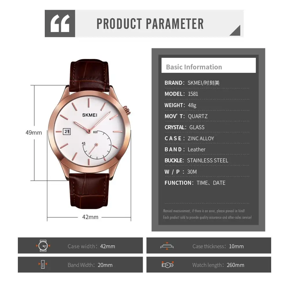 Fashion QUARTZ Jam Tangan Merek Skmei Jam Tangan Pria Tanggal Display Kuarsa Wrist Watch Tahan Air Bisnis Gelang Clock Reloj