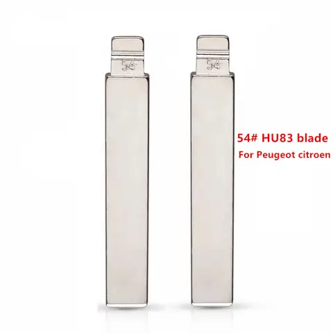 10개 54 #   HU83 금속 Uncut 빈 플립 원격 키 블레이드 푸조 407 시트로엥 keydiy KD xhorse VVDI JMD
