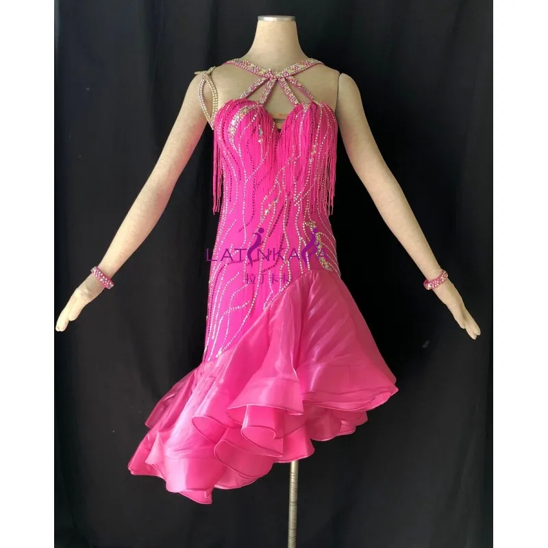 

KAKA-NL15127 Women Dance Wear,Girls Latin Dress,Salsa Dress Tango Samba Rumba Chacha Dress,Dance Latin dress