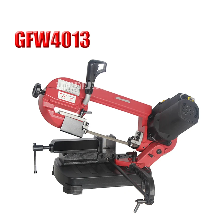 

New GFW4013 Portable Metal Band Saw 5-inch Small Dual-use Band Sawing Machine Woodworking Band Saw Machine 220V 550W 38-80m/min