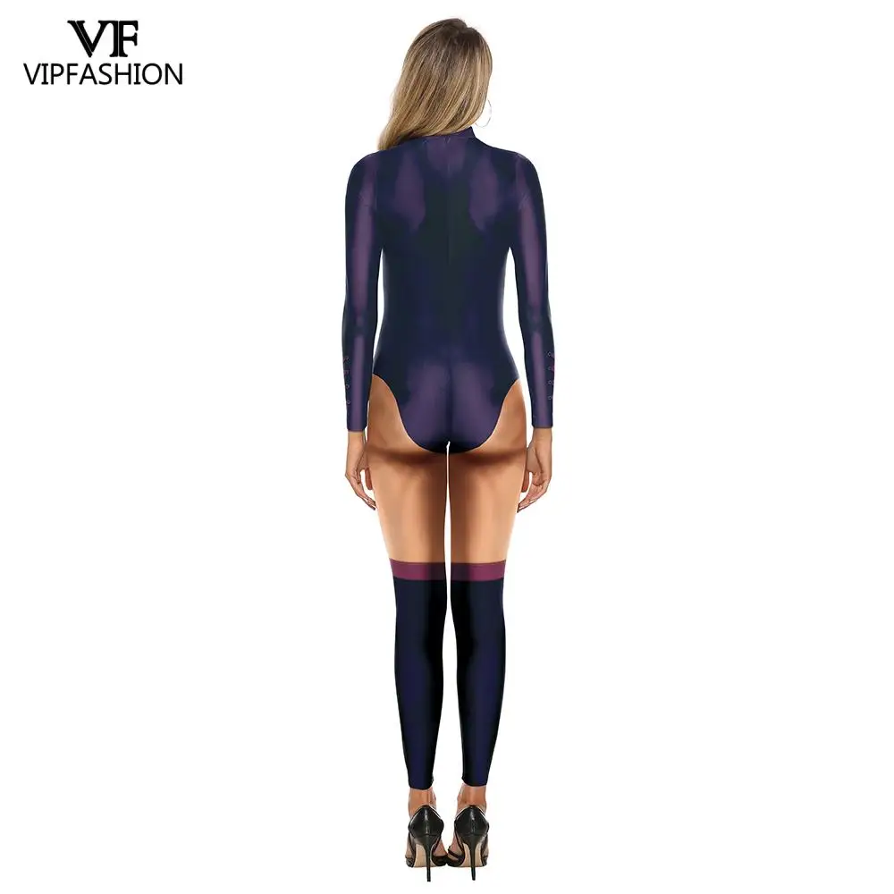 VIP FASHION Carnival Party Costume Princess Witch Cosplay Jumpsuits Sexy Halloween Zentai Bodysuit for Women Holiday Outfit