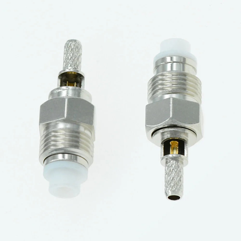 Short FME Female Jack Crimp RF Connector For RG174 LMR100 RG316 Cable