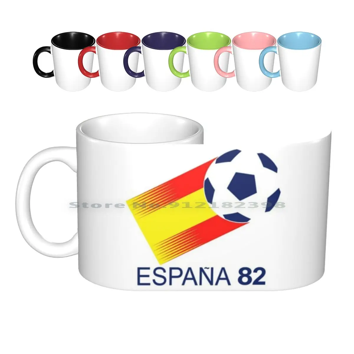 Spain 82 Face Mask-Come On England Ceramic Mugs Coffee Cups Milk Tea Mug Spain Espana 82 1982 Mascot Logo Spanish Creative