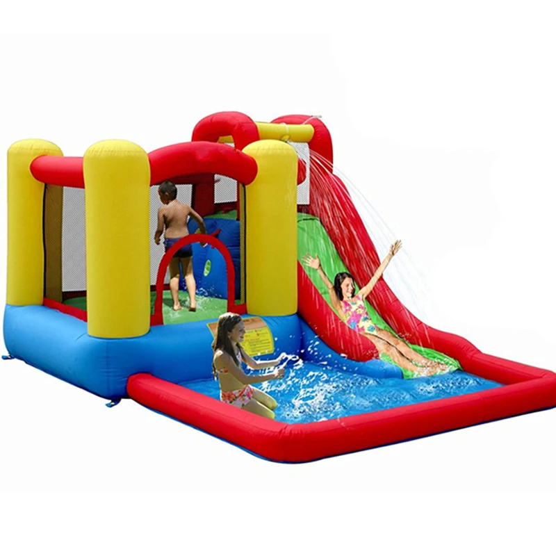 

Inflatable Jumping Bounce Inflatable Water Slide With Water Pool Game High Quality Factory Made For Kids Fun Play