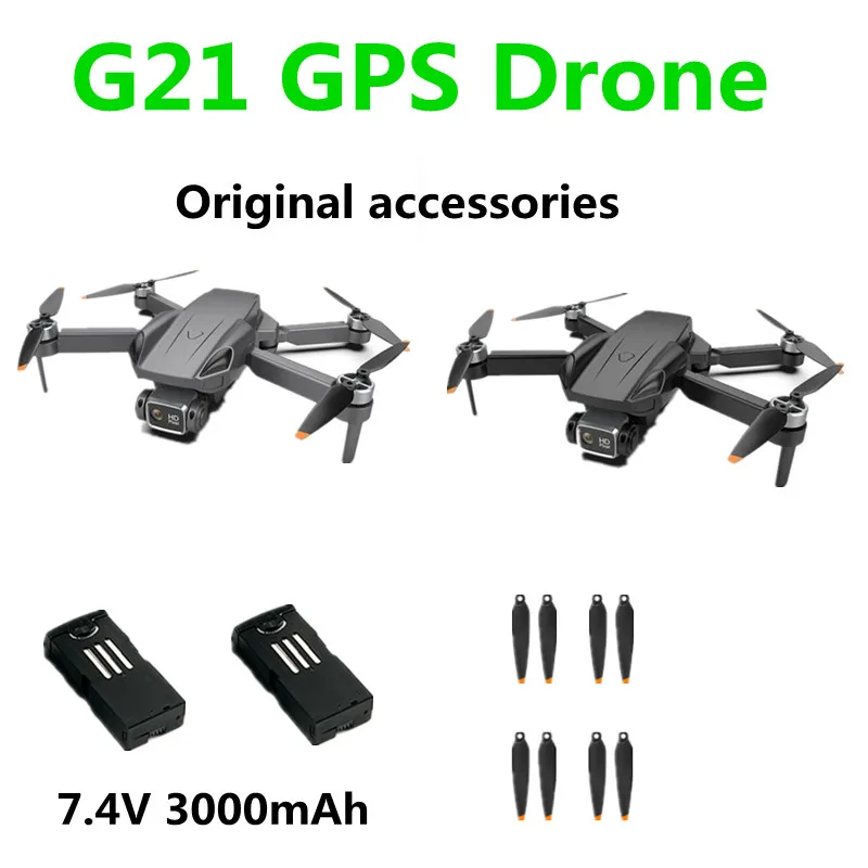 

G21 Drone Original Accessories Battery 7.4V 3000mAh Propeller Maple Leaf Use For G21 Drones Spare Parts