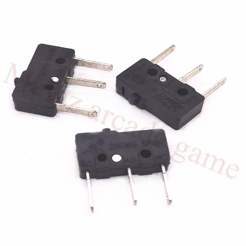 50Pcs/Lot Arcade game machine Black three terminal small Microswitch microswitches for Square illuminated push buttons