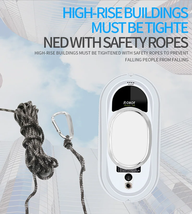 Frame detection window cleaner robot electric automatic with remote control and glass cleaner bottle