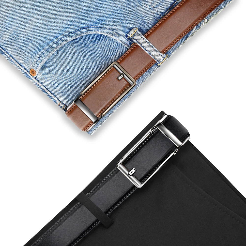 JACNAIP Men Belt Male Genuine Leather Belt Men Strap Belts For Men Automatic Buckle Bussines Belts Cummerbunds cinturon hombre