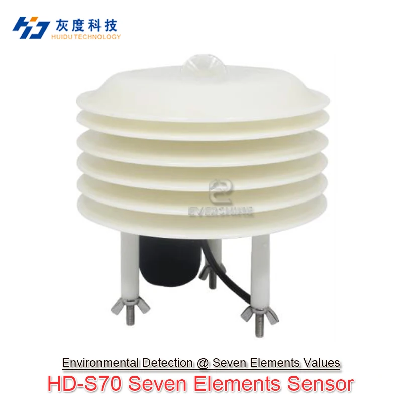 

HD-S70 RS485 Seven Elements Sensor Used In Environmental Detection Support Noise Collection PM2.5 PM10 Temperature Humidity