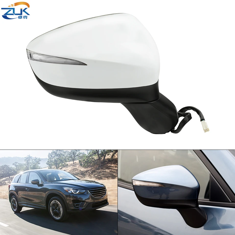 ZUK Exterior Door Rearview Mirror Assy For Mazda CX-5 2015 2016 With Electric Angle Adjust Folding Heating Blind Spot Monitoring