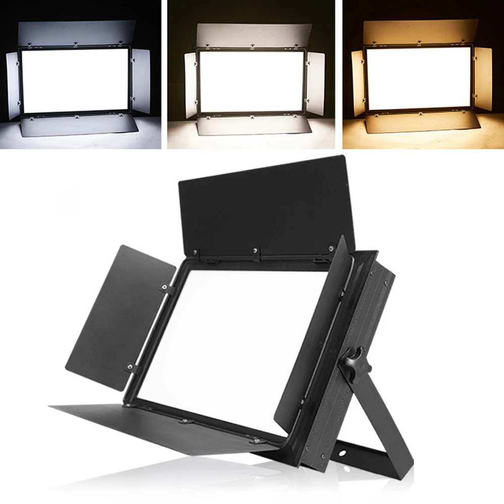 LED 150W Tri Color Soft Light DMX512 Control Cold and Warm White Photography Surface Light Conference Room Studio TV Station