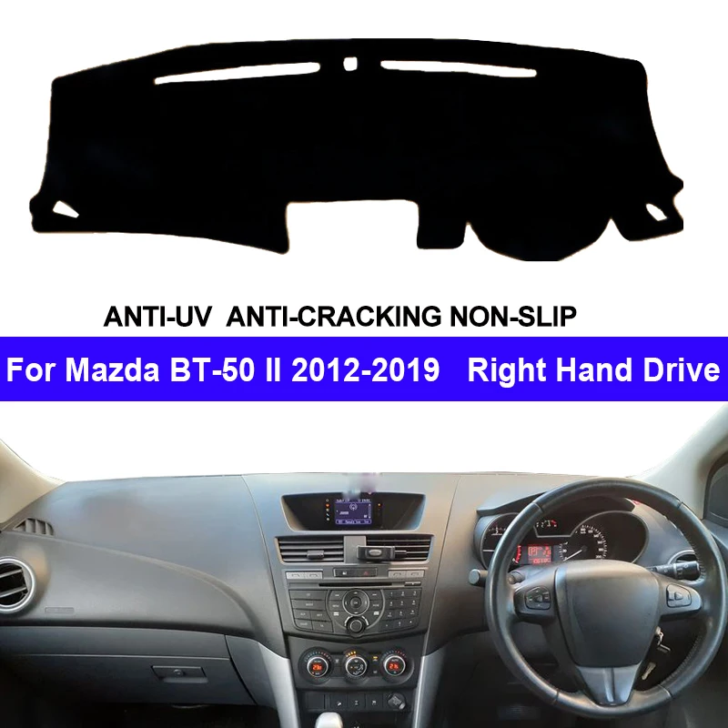 Auto Car Dashboard Cover DashMat Carpet Cape For Mazda BT-50 II 2012 - 2019 Center Console Protector Sun-Shade RHD LHD 2018 2017