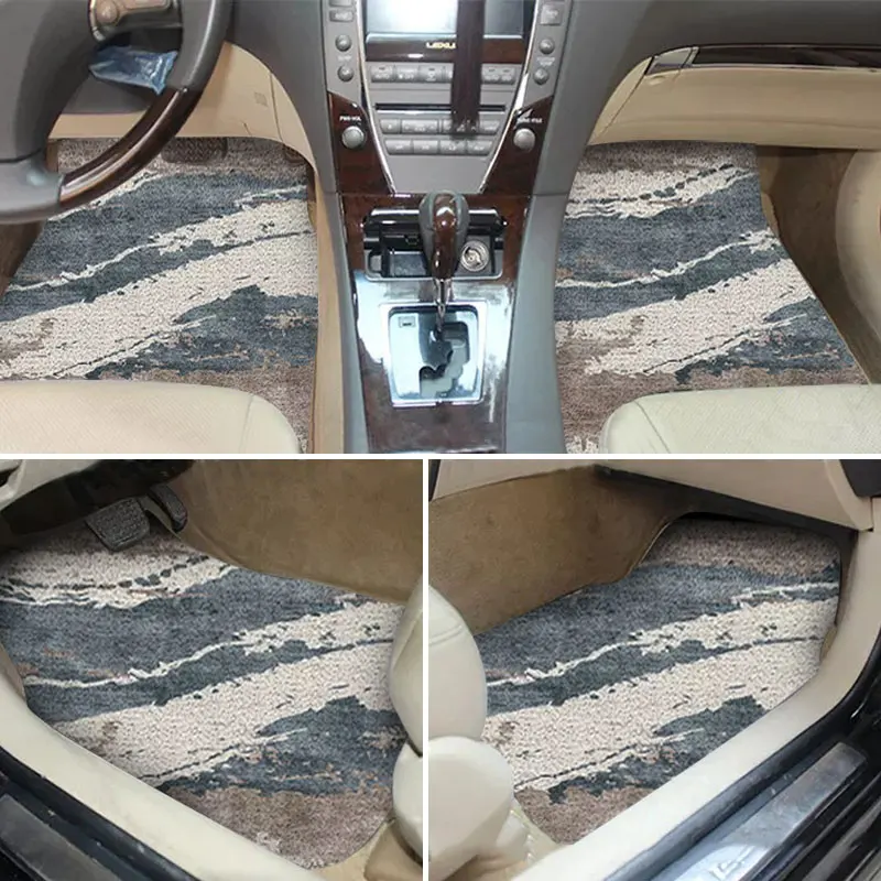 

PVC Silk Loop Floor Mats for Most Car Models, Front and Rear Side Foot Pads, Personality, Freely Shape and Size, Accessories